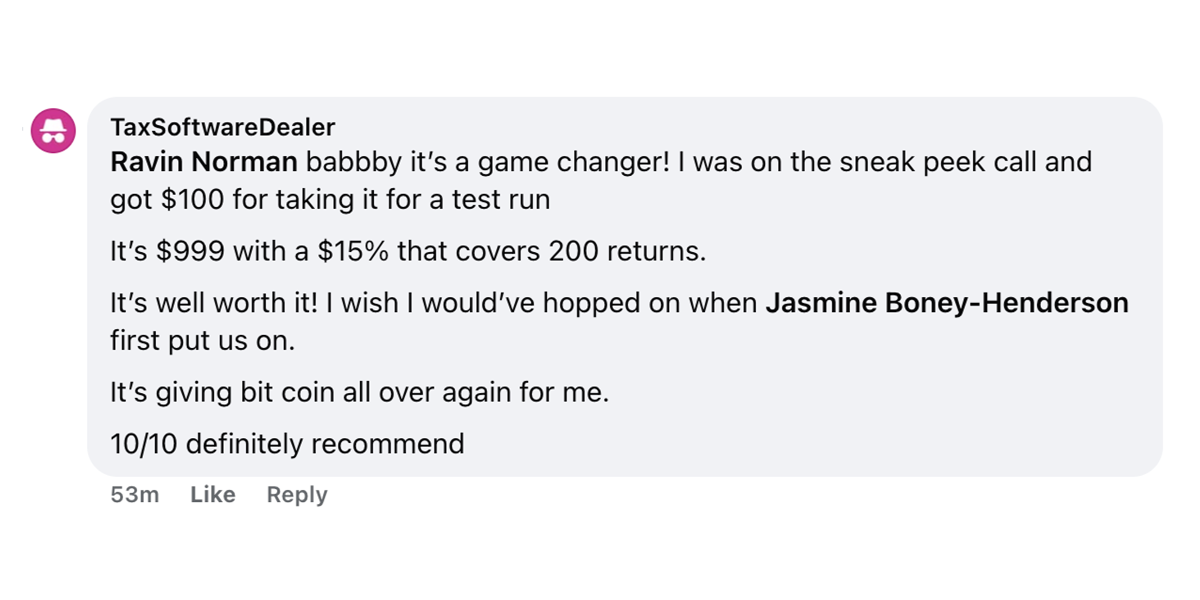 Testimonial screenshot 3